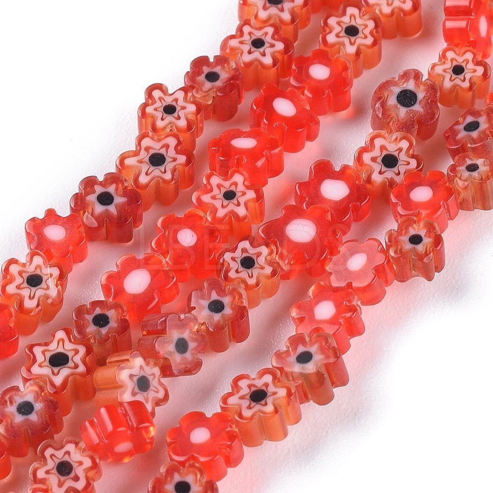 Handmade Millefiori Glass Bead Strands Lbeads