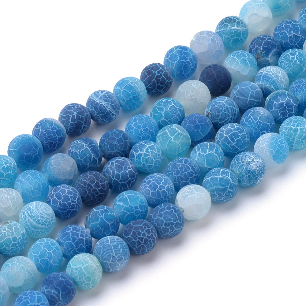 Natural Dyed Crackle Agate Bead Strands Lbeads