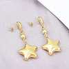 304 Stainless Steel Dangle Stud Earrings EJEW-P325-04A-G-2