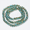 Electroplate Glass Beads Strands X-EGLA-A034-T6mm-J06-2