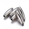 Smooth 304 Stainless Steel Magnetic Clasps with Glue-in Ends X-MC088-1