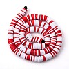 Handmade Polymer Clay Beads Strands CLAY-R089-6mm-T02B-01-5