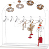 Transparent Acrylic Earring Display Stands ODIS-WH0025-62-1