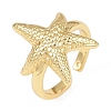 Ocean Theme Brass Cuff Rings RJEW-C135-01G-01-4