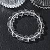Natural Quartz Crystal Round Beaded Stretch Bracelets GG-CBA12F1-02E-12-2