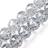Transparent Electroplate Glass Beads Strands EGLA-N002-34F-F03-1