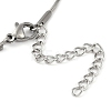 304 Stainless Steel Snake Chain Anklets AJEW-G024-07P-3