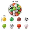 Ball Style Food Grade Eco-Friendly Silicone Focal Beads SIL-YW0001-10-3