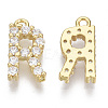 Brass Micro Pave Cubic Zirconia Charms KK-T060-05-R-G-NF-2