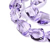 Electroplate Glass Beads Strands X-EGLA-N012-05B-3
