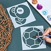 6Pcs 6 Styles PET Plastic Drawing Painting Stencils Templates AJEW-WH0326-56-4