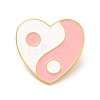 Heart with Yin Yang Pattern Enamel Pin JEWB-O007-A04-1