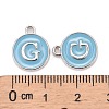 Platinum Plated Alloy Enamel Charms ENAM-S118-04G-P-3