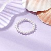 Round Shell Pearl Beaded Stretch Rings for Women RJEW-JR00761-2