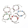 Heart & Butterfly & Angel Charm European Bracelet for Teen Girl Women Gift BJEW-JB06842-1