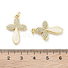 Brass Micro Pave Clear Cubic Zirconia Pendants KK-L213-029G-3