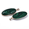 Oval Synthetic Malachite Pendants G-N326-64-2