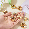 2 Sets 2 Style Adjustable CCB Plastic Cuff Earrings EJEW-TA0001-54-5
