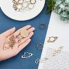 SUNNYCLUE 18Pcs 9 Style Alloy Open Back Bezel Cabochons FIND-SC0001-58-3