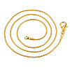 Brass Round Snake Chain Necklaces X-NJEW-R171-02-3