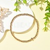 Synthetic Non-magnetic Hematite Round and Religion Cross Beaded Stretch Bracelets for Women BJEW-JB14406-01-1