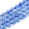 Crackle Transparent Glass Beads Strands GLAA-N068-04A-02-1