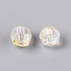 Transparent Spray Painted Glass Beads X1-EGLA-N018-4mm-10-3