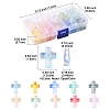 130Pcs 10 Colors Gradient Color Transparent Acrylic Beads OACR-FS0002-05-4