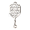 Brass Micro Pave Clear Cubic Zirconia Connector Charms KK-P288-01P-1