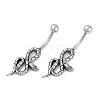 Snake 316 Surgical Stainless Steel Belly Button Rings EJEW-G416-18C-AS-4