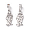 Eco-Friendly Brass Micro Pave Cubic Zirconia Pendants KK-K265-01P-Y-1