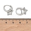 Alloy Rhinestone Hoop Dangle Earrings for Women AL-CBA1D11-03P-3
