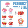 70Pcs 7 Colors Transparent Resin Rondelle European Beads RESI-TA0004-82-4