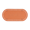 PU Leather Oval Long Bottom for Knitting Bag FIND-WH0032-01B-1