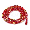 Transparent Electroplate Glass Beads Strands GLAA-Q099-G01-M02-3