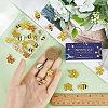 40Pcs 10 Styles Alloy Enamel Pendants ENAM-SC0004-70-3