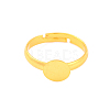 Golden Color Adjustable Brass Ring Components X-EC541-G-2