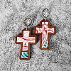 Easter Cross  Dangle Stud Earrings FS-WG862AE-10-1