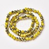 Electroplate Opaque Glass Beads Strands EGLA-A034-P6mm-S07-2