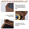 Black Walnut Wood Badge Packing Magnetic Boxes with Acrylic Visible Window Lid CON-WH0095-239B-01-4