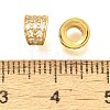 925 Sterling Silver Micro Pave Clear Cubic Zirconia Beads STER-B006-10B-G-2