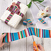 2Rolls 2 Styles Stripe Pattern Printed Polyester Grosgrain Ribbon OCOR-TA0001-37N-5