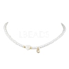 Brass Micro Pave Grade AAA Cubic Zirconia Letter Pendant Necklaces NJEW-JN04771-03-1