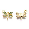 Light Gold Plated Alloy Charms X-ENAM-T009-02C-1