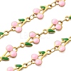 Ion Plating(IP) 304 Stainless Steel Enamel Cherry Link Chains CHS-Z003-01G-06-1