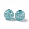 Transparent Crackle Acrylic Bead X-OACR-H019-02-4