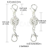 1Pc Alloy Crystal Rhinestone Magnetic Clasps ALRI-YW0001-11S-2