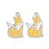 Christmas Theme Rack Plating Alloy Enamel Pendants PALLOY-O109-23P-2