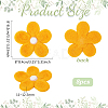 8Pcs Daisy Flower Wool Felt Fabric Costume Accessories AJEW-PH0008-82B-2