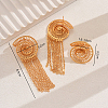Vintage Alloy Hollowed Sea Shell Shaped Rings & Tassel Earrings Set for Women GH2970-2